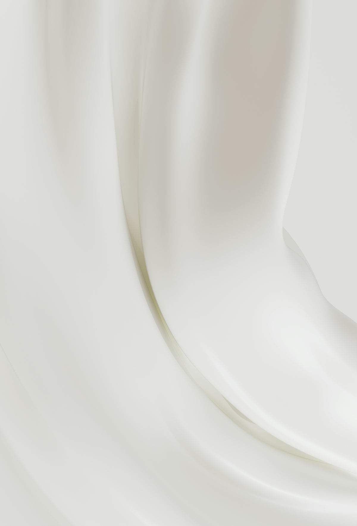 Smooth, flowing, white fabric is pictured here.