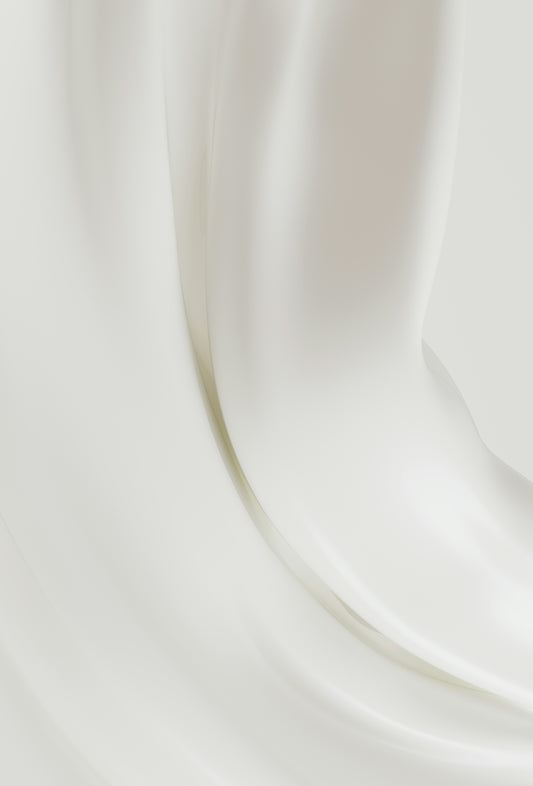 Smooth, flowing, white fabric is pictured here.